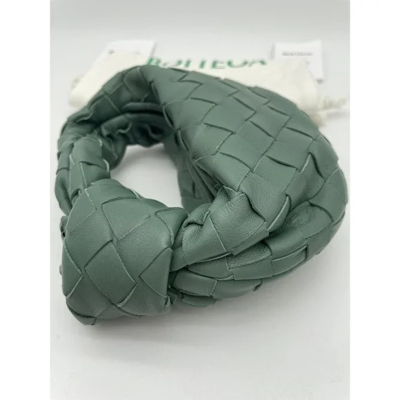 ❌❌SOLD! NEW BOTTEGA VENETA ALOE GREEN MINI CANDY LEATHER JODIE BAG PURSE! - Picture 9 of 14